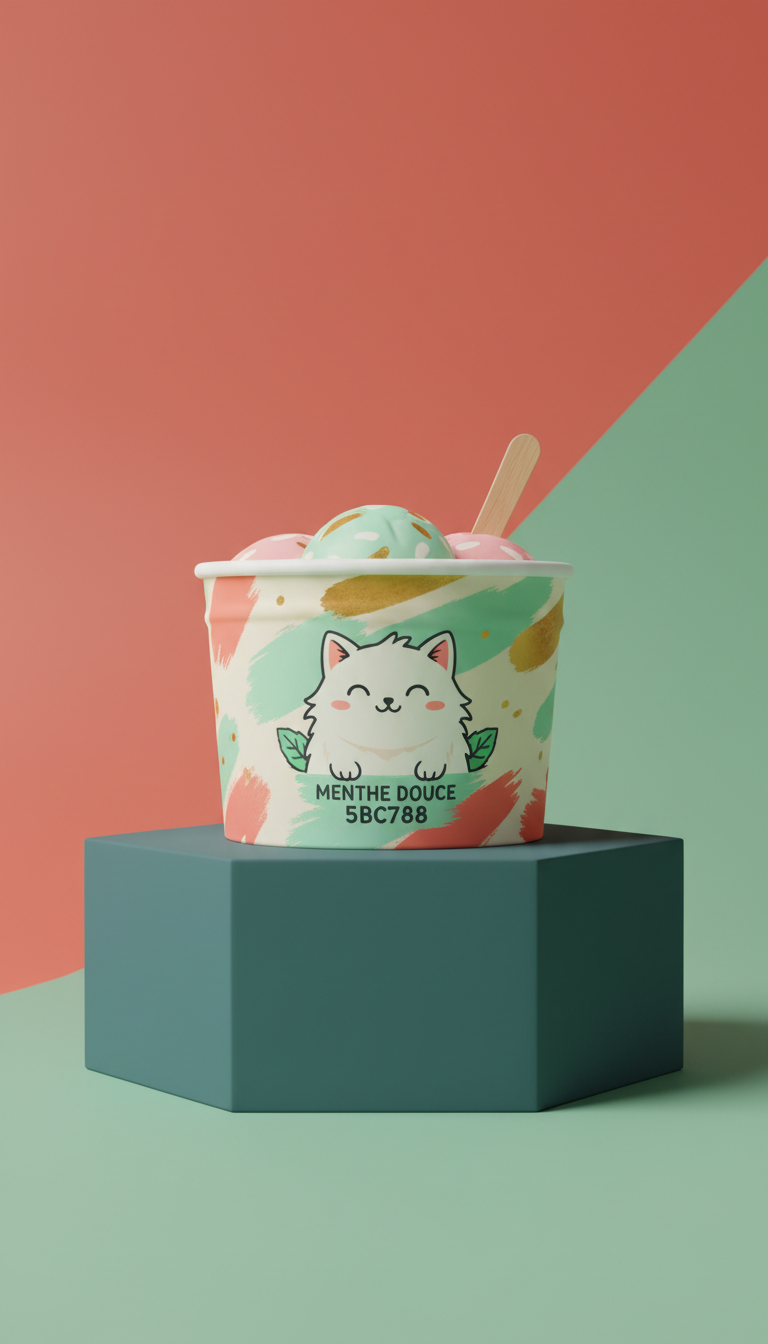 Cup glacée menthe douce pour chats