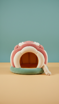 Tunnel pour chat peluche rose